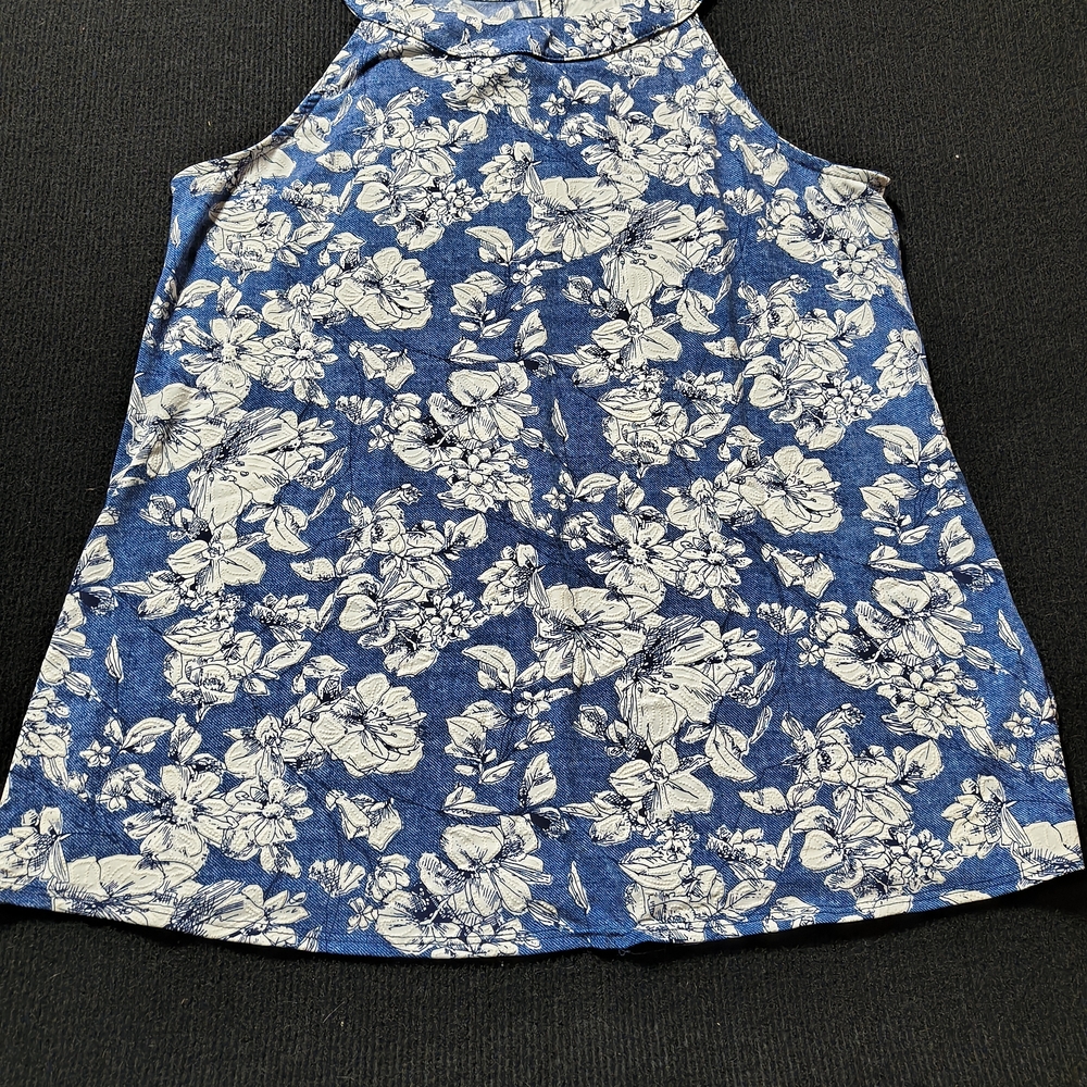 Floral Blue and White Women's Blouse